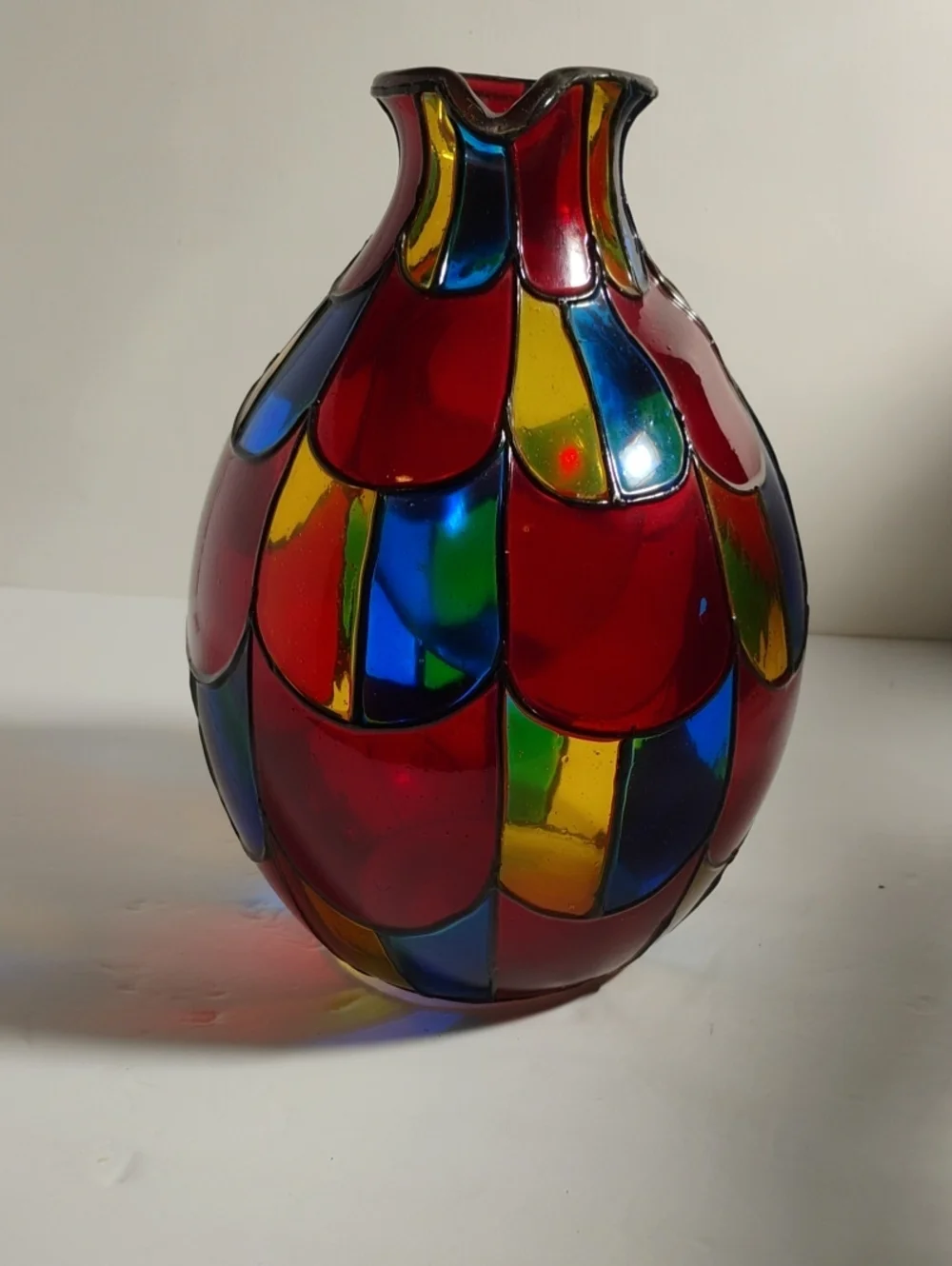 Vidrio Multicolor Stained Glass Style Decorative Wine Chiller Made In Mexico